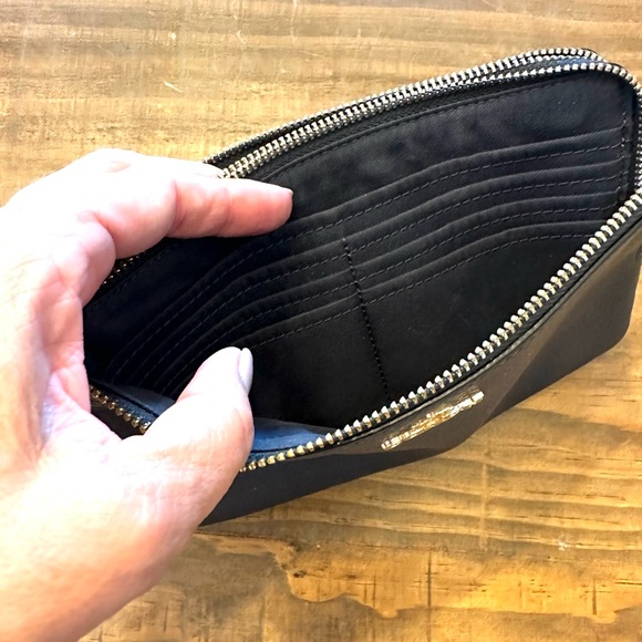 COACH Navy Shoulder Bag Purse with Wallet - Picture 6 of 13